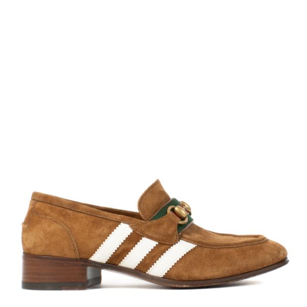 Gucci x Adidas Brown Suede Loafers - size 37