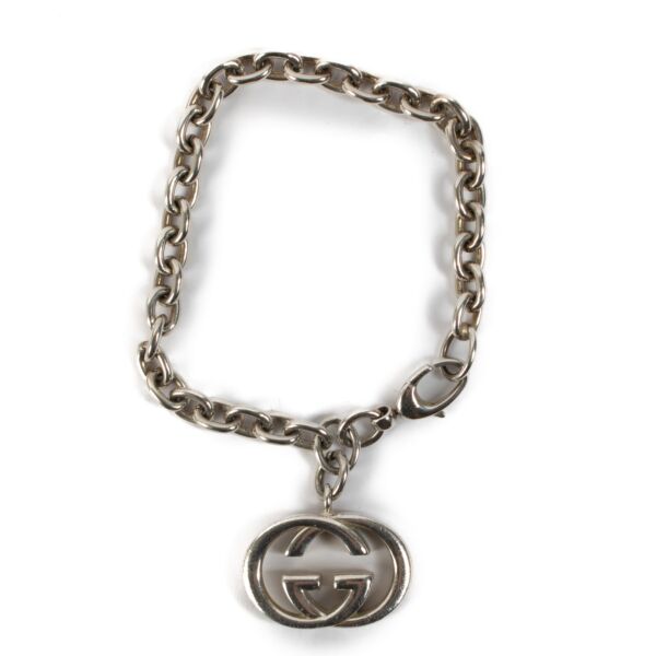 Gucci Sterling Silver Interlocking GG Bracelet