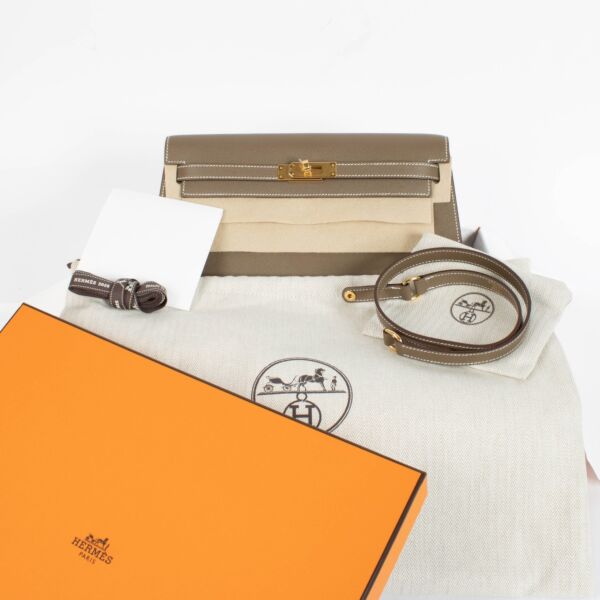 Hermès Kelly Elan Etoupe Madame GHW