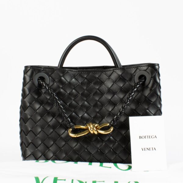 Bottega Veneta Black Small Andiamo Bag
