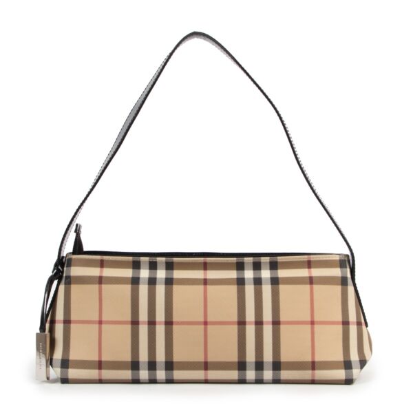 Shop safe online authentic second hand vintage Burberry Monogram Shoulder Bag. 