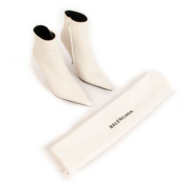 Balenciaga White Knife Boots - size 37