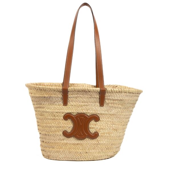 Celine Tan Medium Triomphe Classic Panier Bag