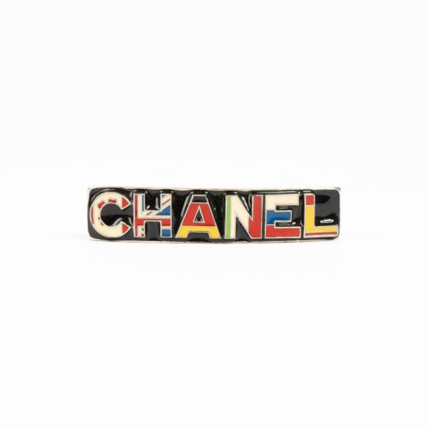 Chanel Black Logo Hair Clip