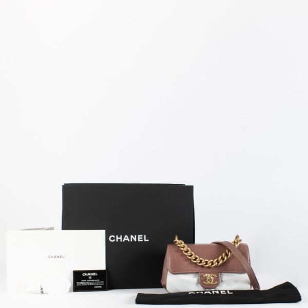 Chanel Oud Rose Lizard Flap Bag