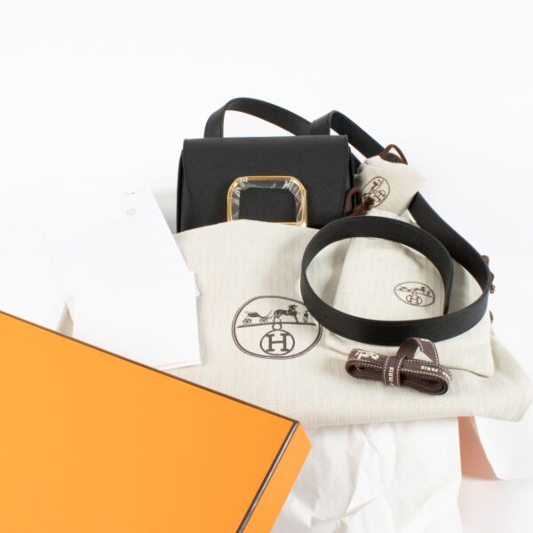 Hermès Della Cavalleria Mini Black Epsom Bag