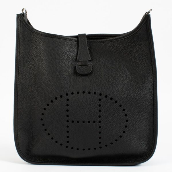 shop 100% authentic second hand Hermès Evelyne III 29 Black Taurillon Clemence PHW
