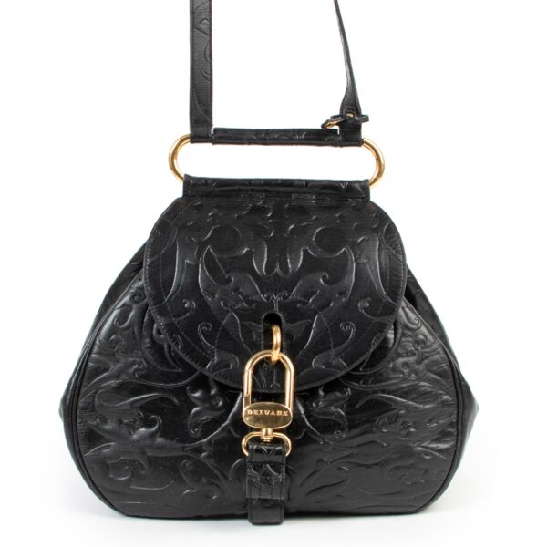 Delvaux Black Cordoue Cerceau GM Bag