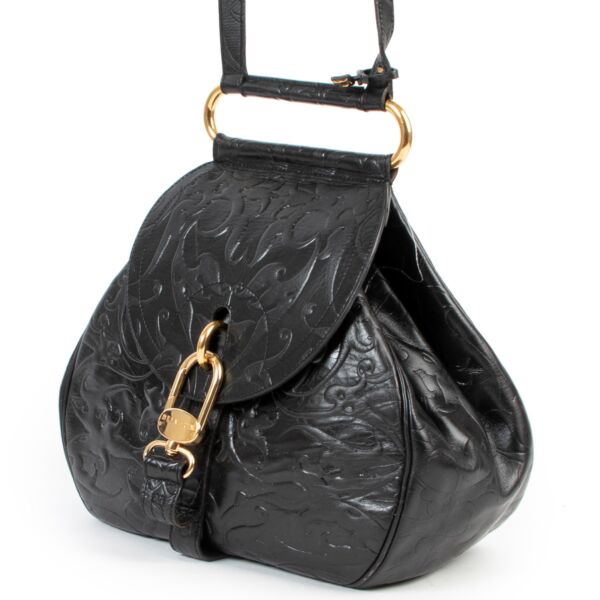 Delvaux Black Cordoue Cerceau GM Bag