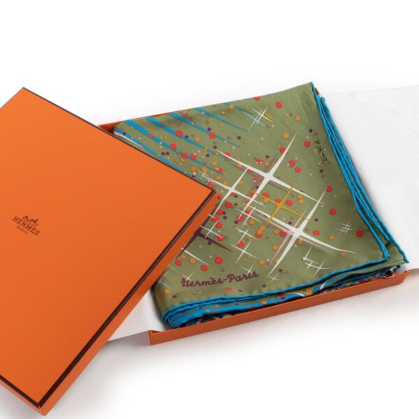 Hermès Multicolor "Magic Kelly" Silk Scarf