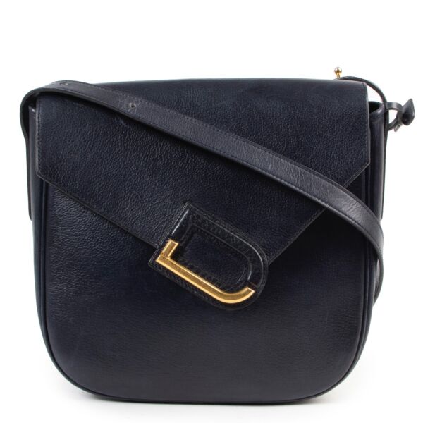 Shop safe online authentic Delvaux Blue Leather Shoulder Bag at the right price.