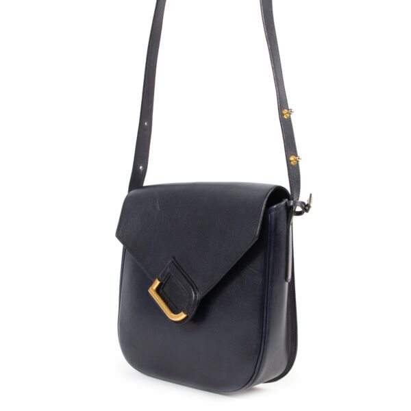 Delvaux Blue Leather Shoulder Bag