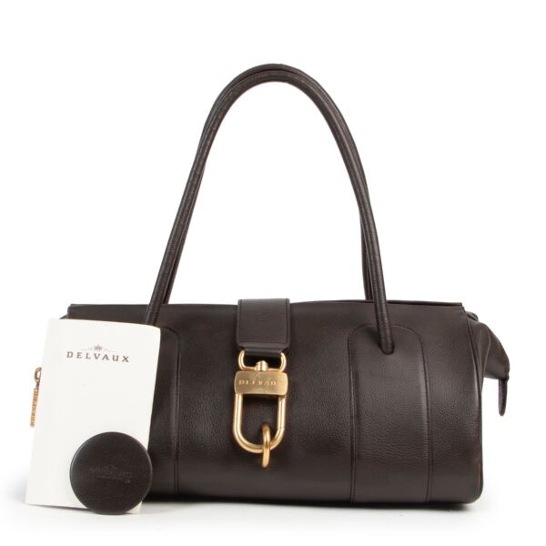 Delvaux Brown Le George MM Shoulder Bag