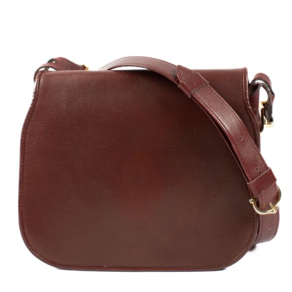 Cartier Burgundy Leather Crossbody Bag