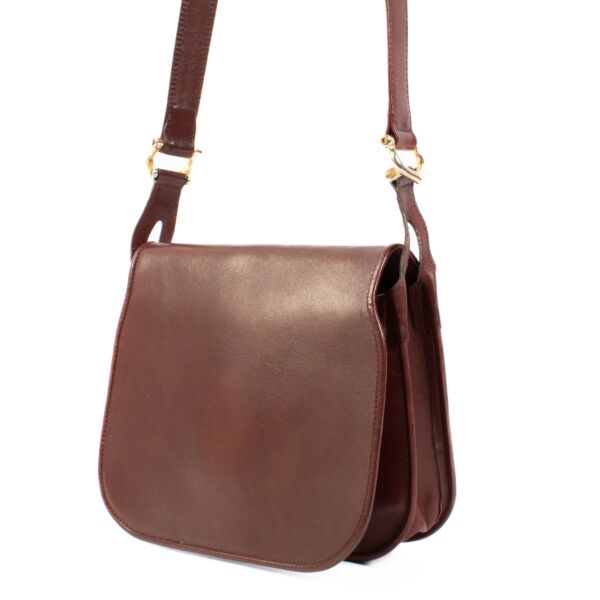 Cartier Burgundy Leather Crossbody Bag