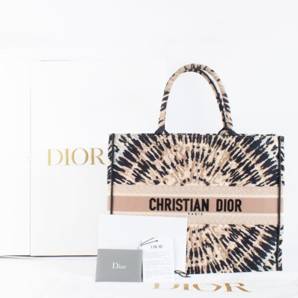 Christian Dior Tie Dye Large Book Tote Top Handle
