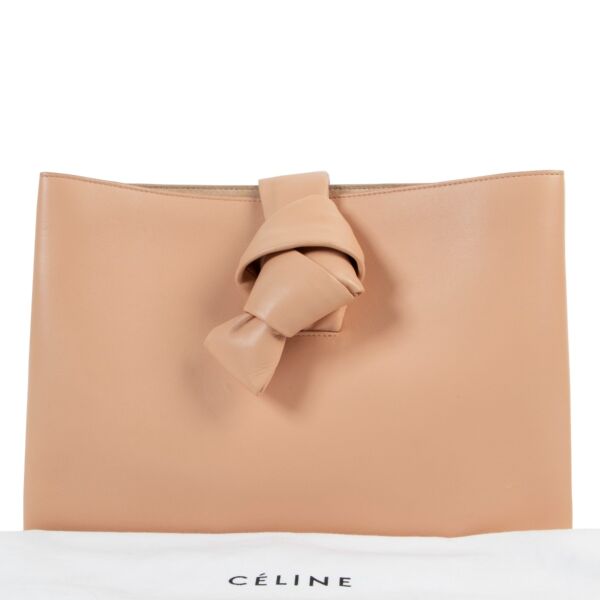 Celine Nude Leather Clutch