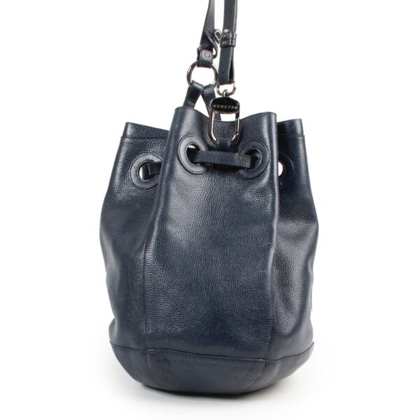 Delvaux Blue Olivier Bucket Bag