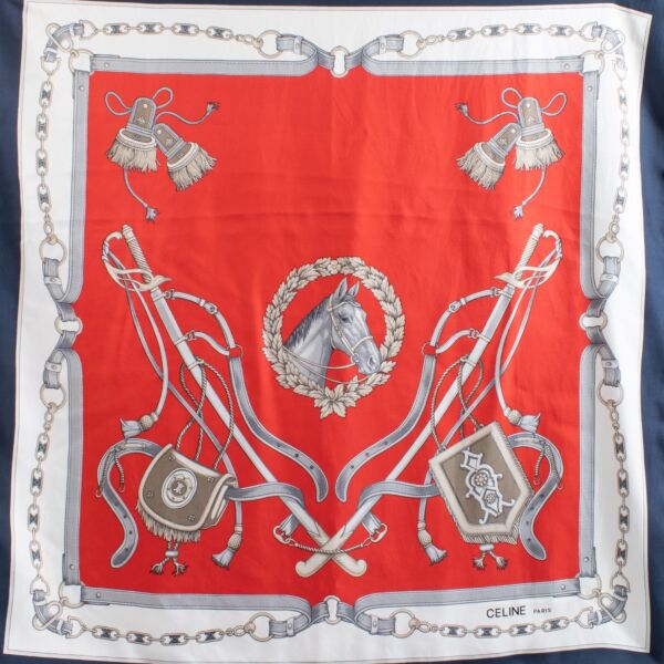 Celine Multicolor Red Scarf