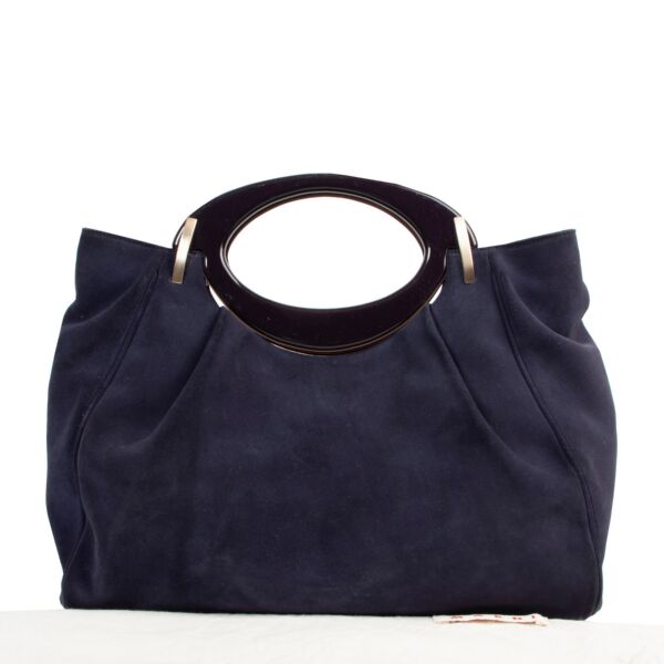 Marni Blue Suede Top Handle