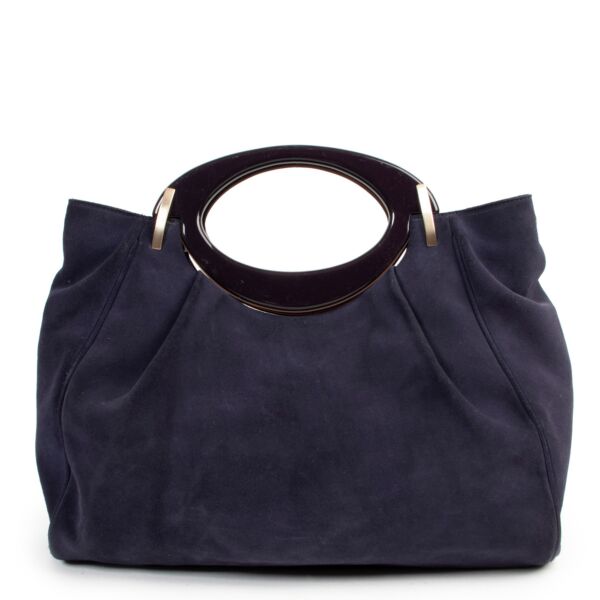 Marni Blue Suede Top Handle