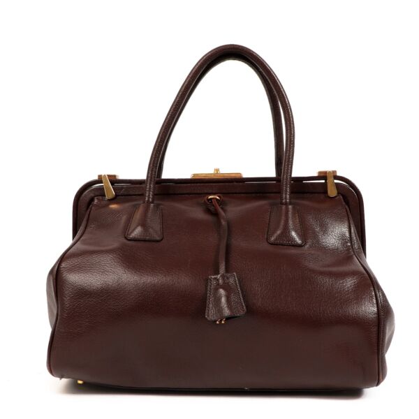 Prada Brown Leather Doctor Bag
