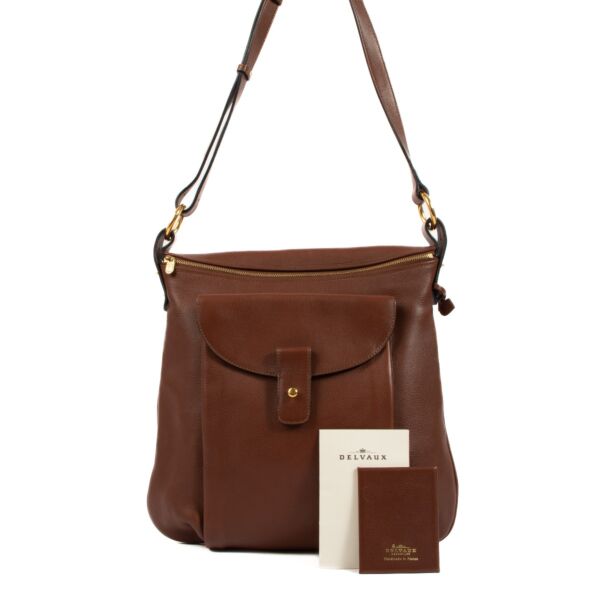 Delvaux Flou Brown Leather Crossbody Bag