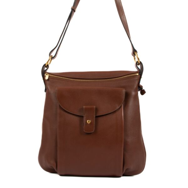 Delvaux Flou Brown Leather Crossbody Bag