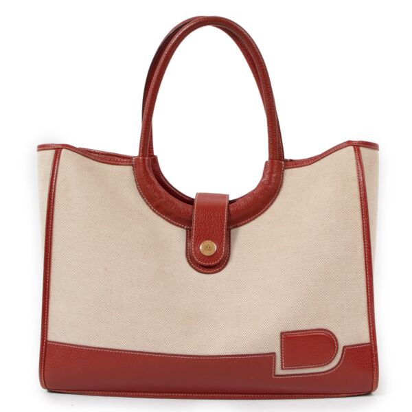 Buy an authentic second hand Delvaux Mirage Canvas Shopper Bag in very good condition at Labellov.com 