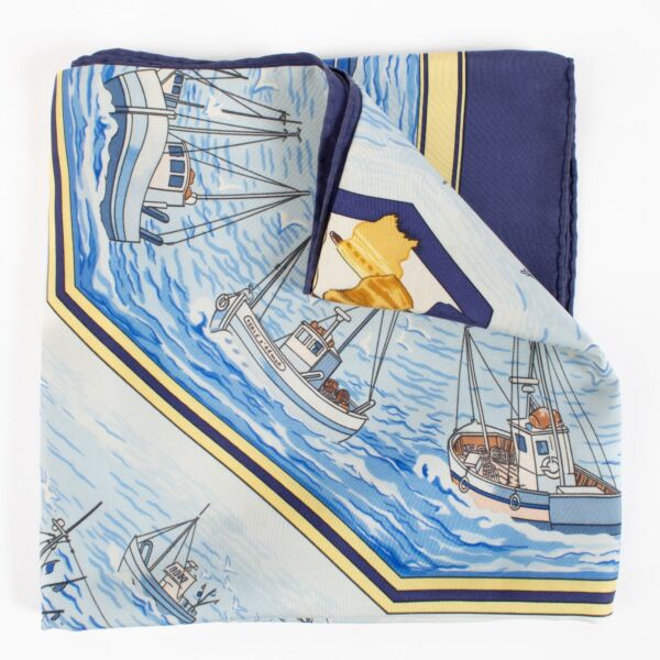 shop 100% authentic second hand Hermès Retour De Pêche Silk Scarf on Labellov.com