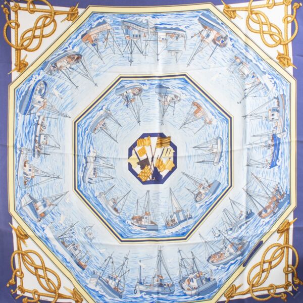 Hermès Retour De Pêche Silk Scarf