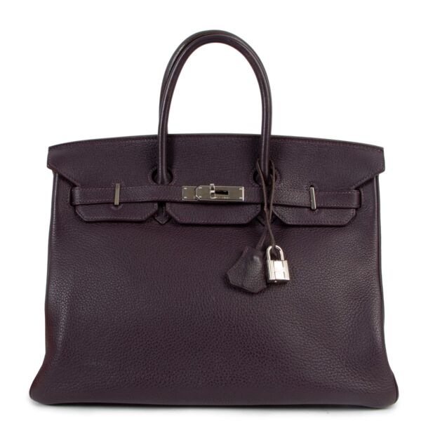 Hermès Birkin 35 Raisin Togo Palladium Hardware
