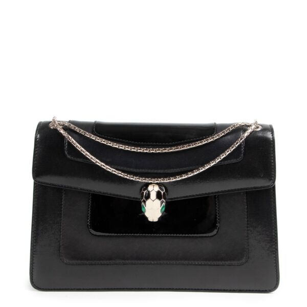 Buy Bulgari Black Leather Shoulder bag reliably.