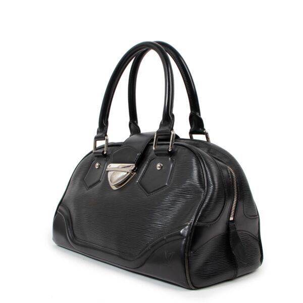 Louis Vuitton Black Epi Leather Montaigne GM Bowling Bag 