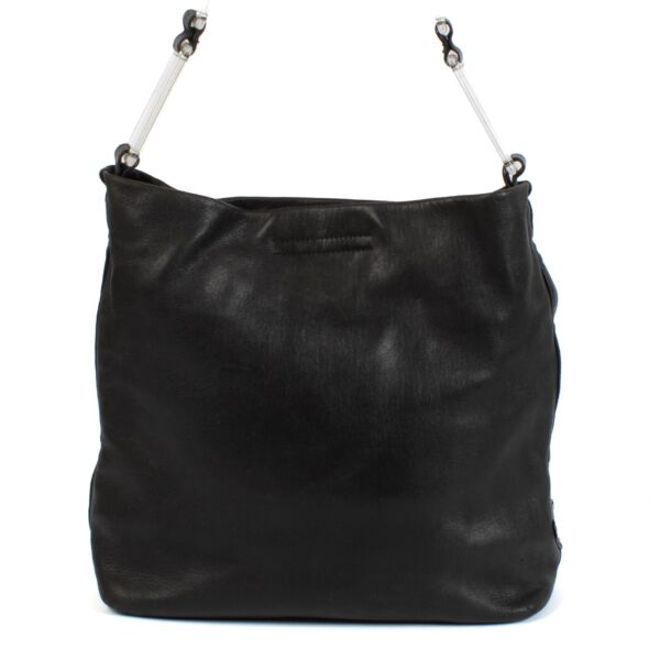shop 100% authentic second hand Prada Black Leather Shoulder Bag on Labellov.com