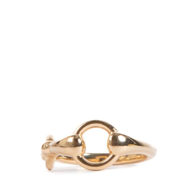 Hermès Vintage Gold Horsebit Ring
