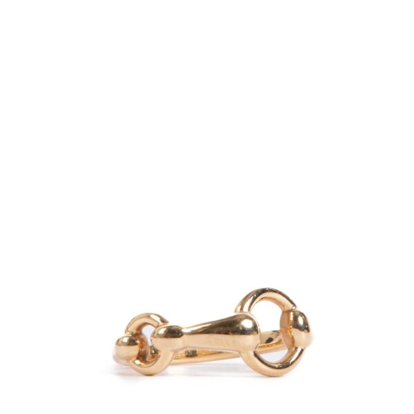 Hermès Gold Horsebit Ring - Size 55