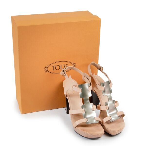 Tods Nude Sandal Pumps - Size 37,5