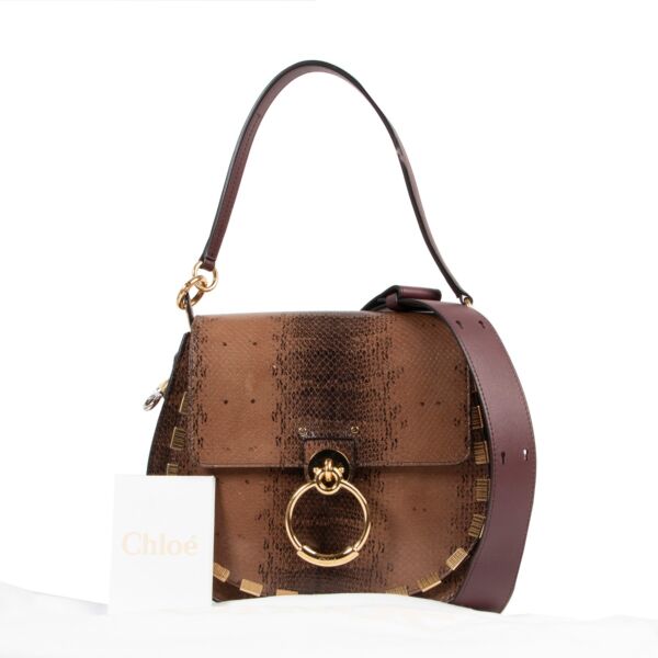 Chloé Brown Tess Saddle Bag Medium