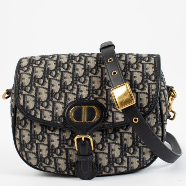 Christian Dior Blue Oblique Medium Bobby Bag