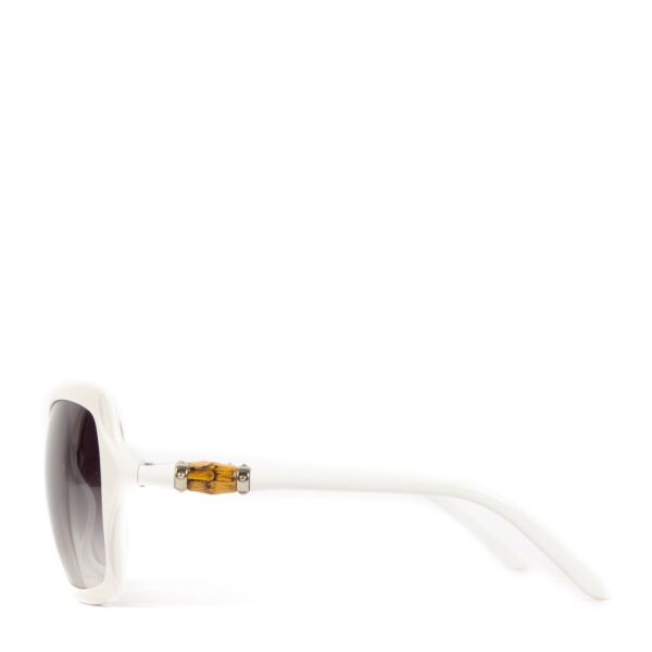 Gucci GG3131 White Bamboo Sunglasses