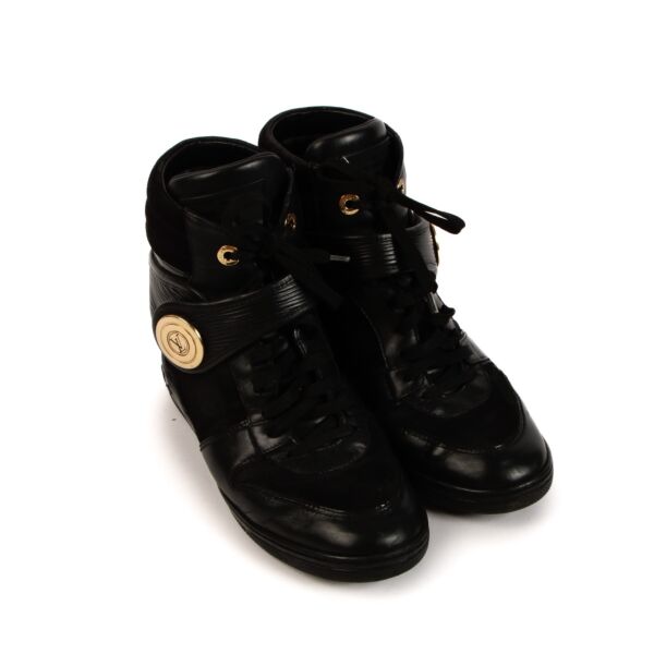 Louis Vuitton Black Sneaker Wedge - Size 39