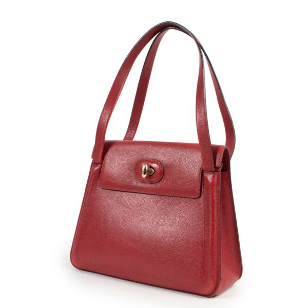 Delvaux Red Top Handle Bag