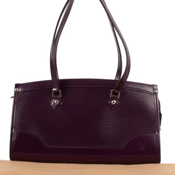 Louis Vuitton Cassis Purple Madeleine PM Epi Leather Shoulder Bag
