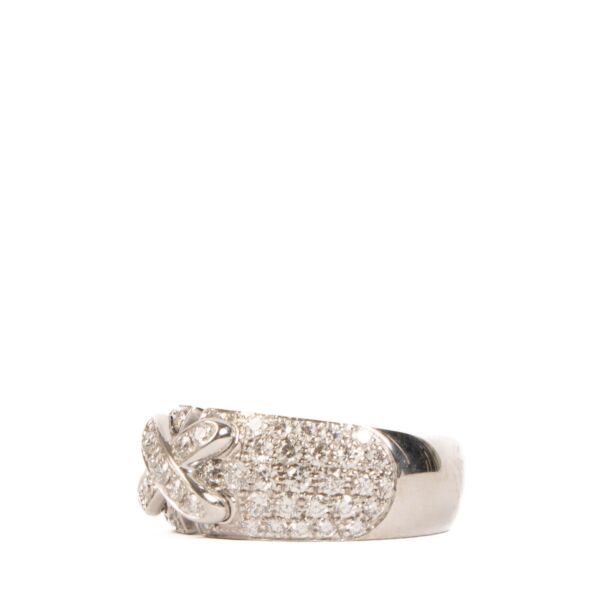 Chaumet Diamond White Gold Liens Ring - size 55