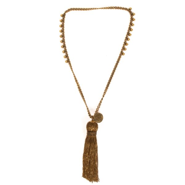 Givenchy Bronze Tassel Chain Necklace