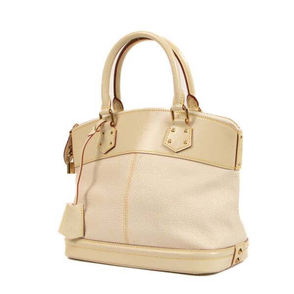 Louis Vuitton Cream Suhali Lockit Bag