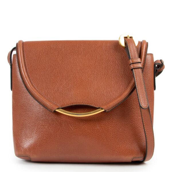 Delvaux Cognac Eclair Crossbody Bag