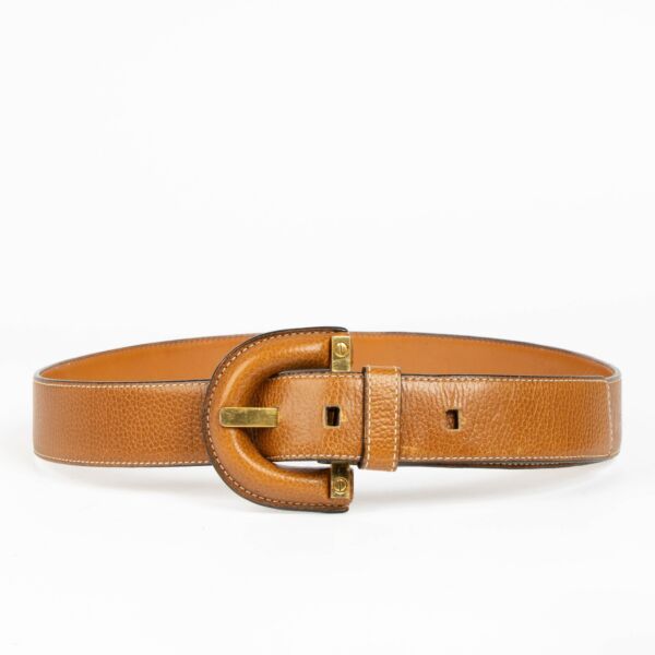 Authentic pre-loved Delvaux Camel Vintage Belt - Size 85 on Labellov.com