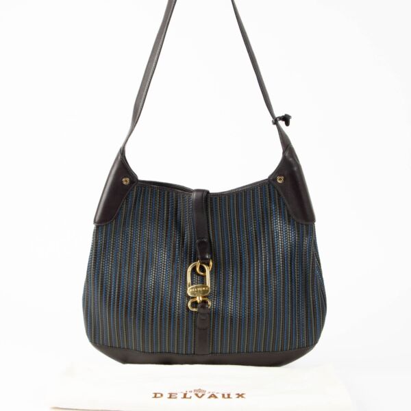 Delvaux Purple Toile De Cuir Treille Shoulder bag